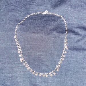 Me & Ro sterling silver disc necklace euc 16 inch